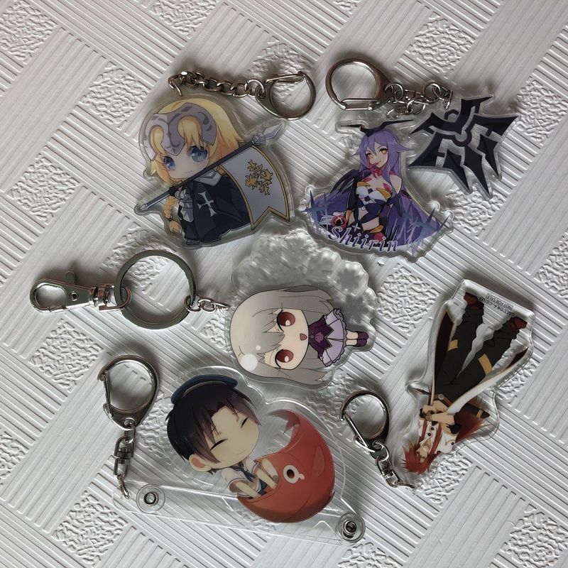 OEM Decoration Customized Acrylic keychain/pendent with anime figure/Cartoon figure Printed