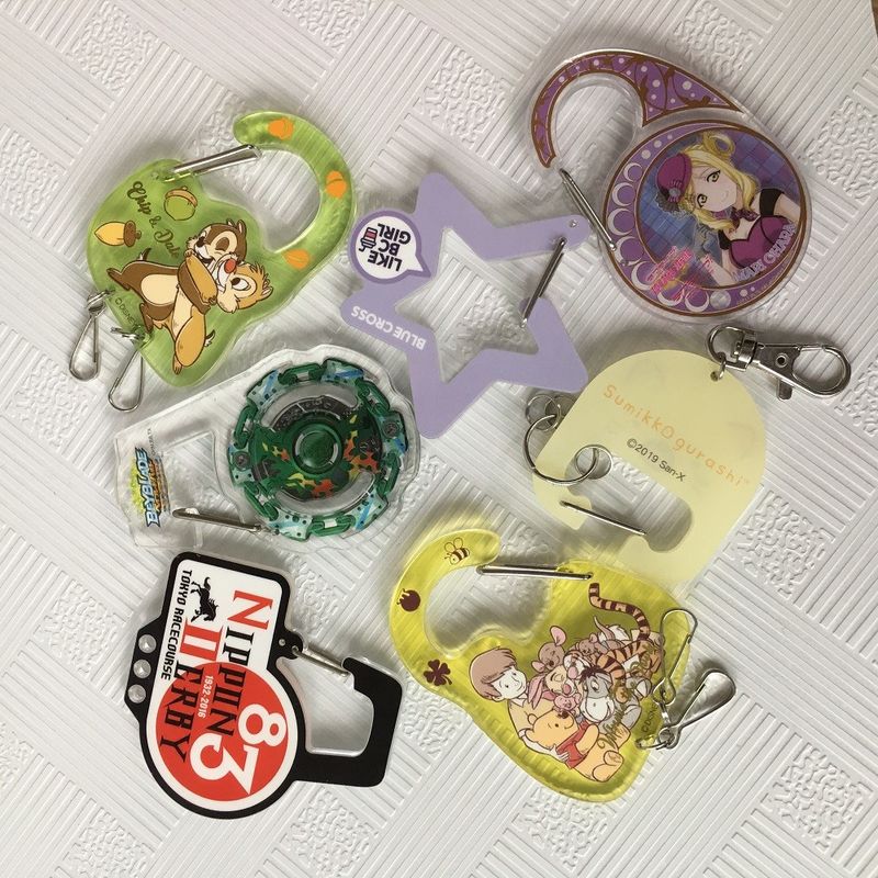 Acrylic Material Custom Carabiner Keyring Anime Design With 3mm Thickness