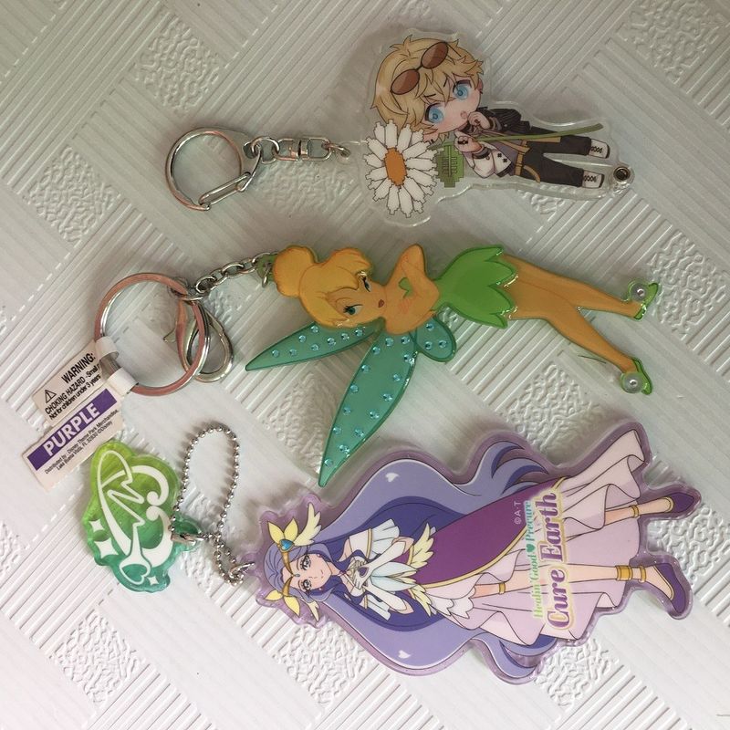 Customized Acrylic keychain/pendent with Anime figure/star/Cartoon figure/Company Logo Printed
