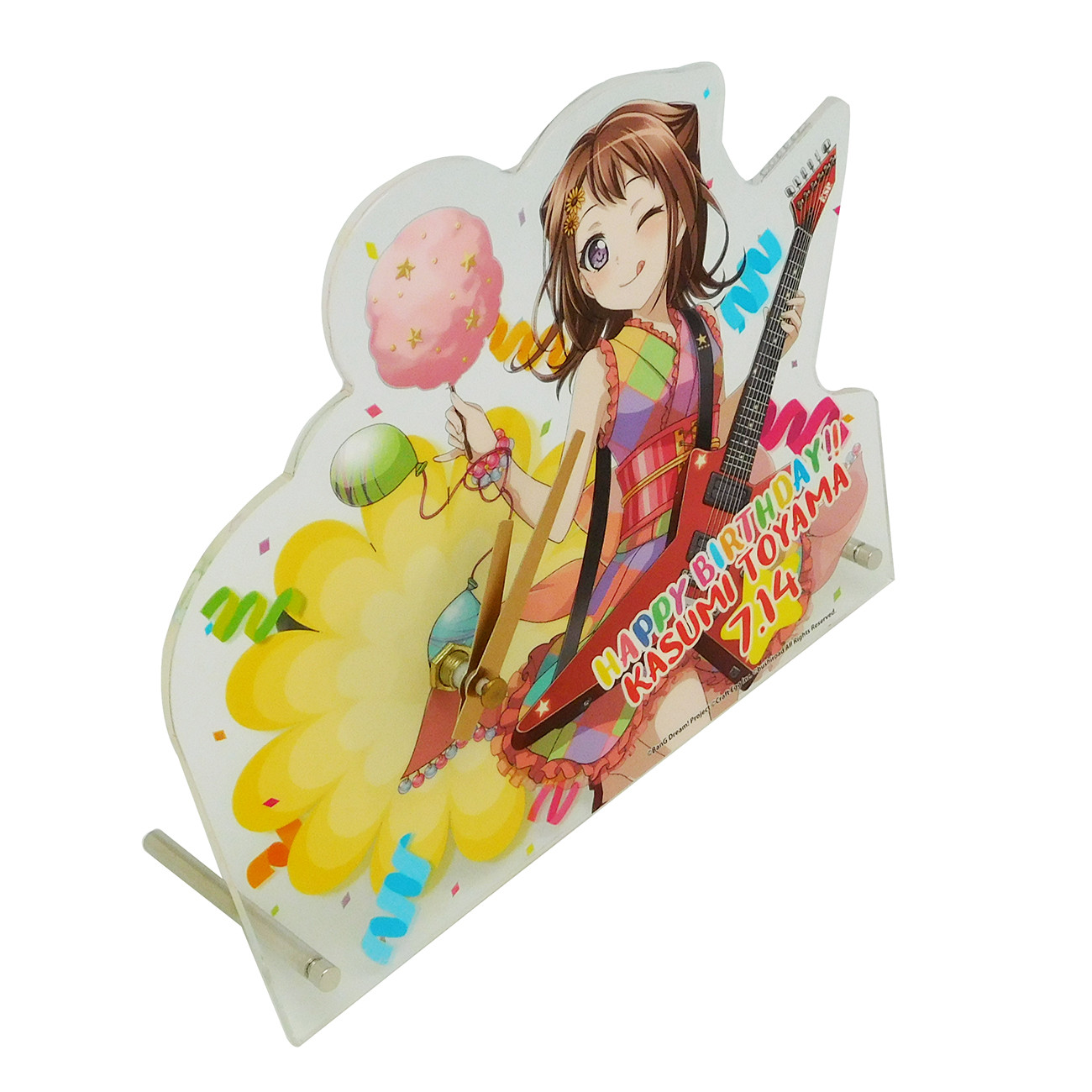 Modern Acrylic Multicolor Anime Wall Clocks Home Decorative Logo Customized