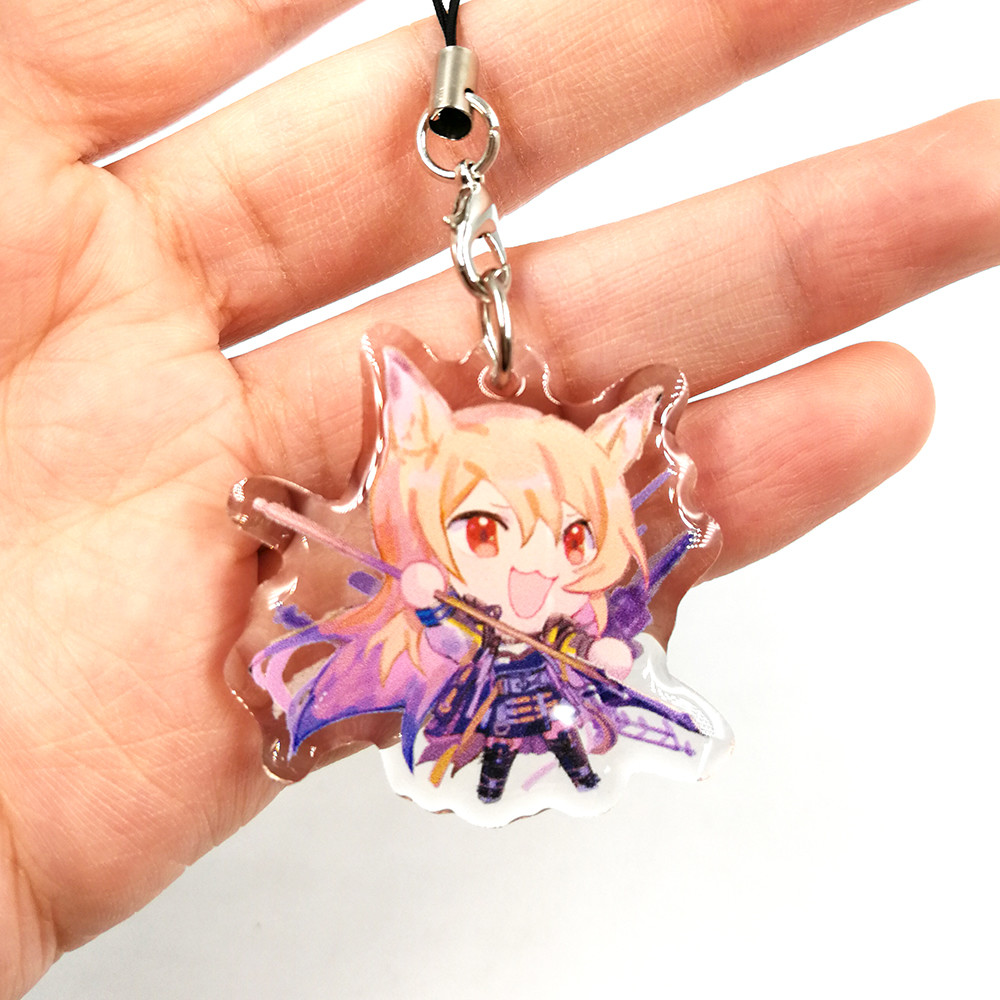 Double Sided Anime Acrylic Charms Holographic Cartoon Figure Shaking Moving