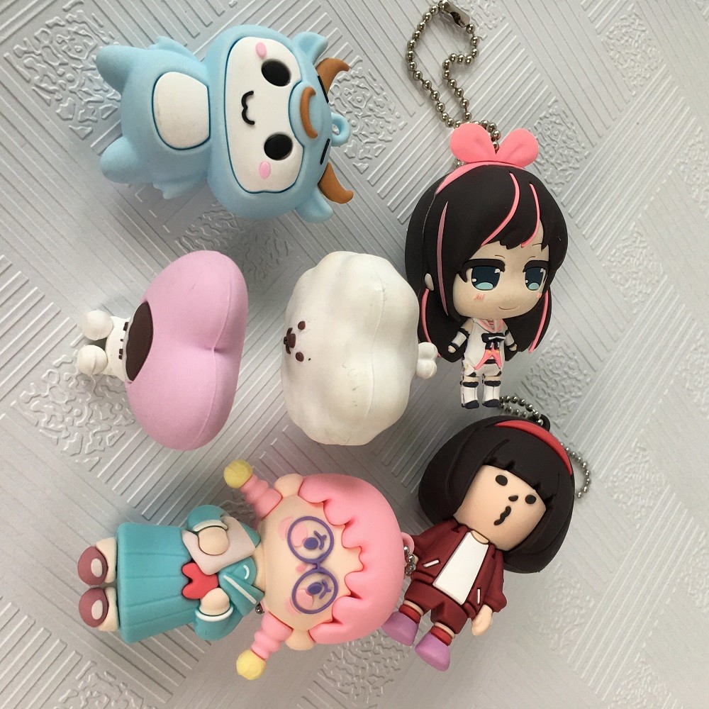 OEM ODM Soft PVC 3D Cartoon Character Charms Sparkle Printing Ornament Gifts